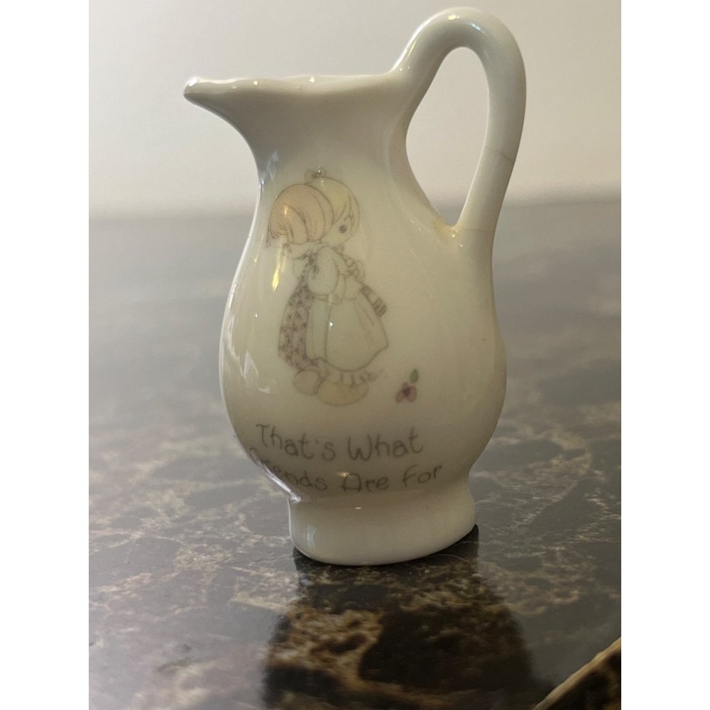Precious Moments Ceramic Miniature Pitcher 'That's What Friends Are For'
